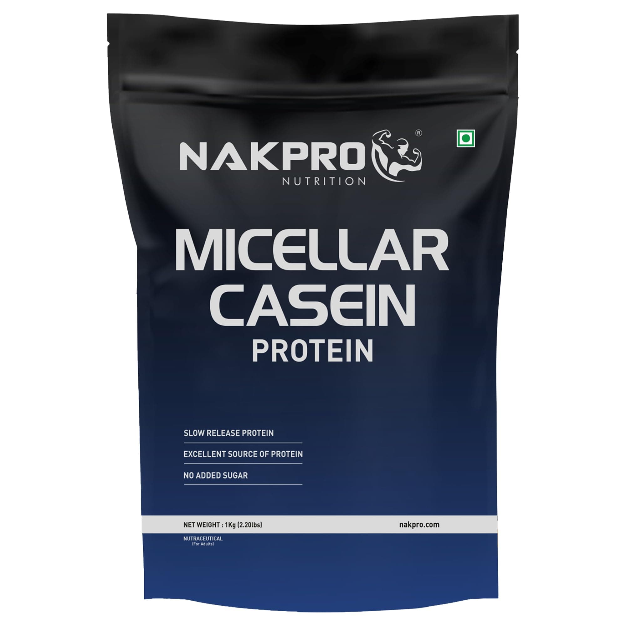 NAKPRO 100% Micellar Casein Protein Supplement |26.02g Protein, 11g EAAs, 5.26g BCAA-MalaiKulfi-1 Kg