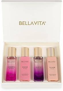 Bella Vita Luxury | Perfume Gift Set for Women 4x20ml | Gifts for Woman | Perfume for Woman | Date, Senorita, Glam, Rose Long Lasting EDP | Floral & Fruity Premium Fragrance