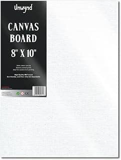 8 x 10 Inch Cotton Canvas Board on MDF for Painting and Art Projects | 100% cotton surface supports acrylics, oils,Pastel, watercolours and mixed media, offering a sturdy base for DIY creativity.
