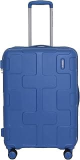 American Tourister Cuboid | Cabin Trolley Bag (55 cm) | 360° 8 Wheel Travel Luggage | Hard Case Polypropylene Suitcase | Recessed Combination Lock | Cornet Blue