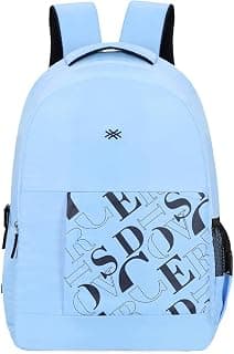 United Colors of Benetton Ballad 21L Polyester Casual 2 Compartment Backpack For Unisex - Light Blue+Navy