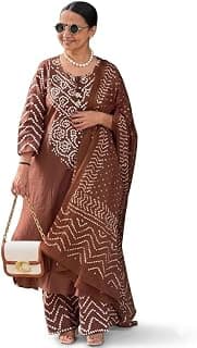 The Baisa Women's Bandhani Print Kurta Pant Set, Pink, Cotton, Traditional Indian Style with Dupatta