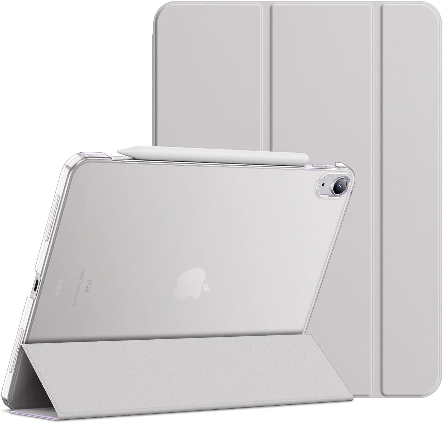 ProElite Case for iPad Air 11 Inch M4/M3/M2 2026/2025/2024, Air 5th Gen 2022/iPad Air 4th Gen 2020 10.9 Inch, Slim Hard PC Translucent Back Shell Smart Cover Fit iPad Air 11 & Air 10.9 Case, Grey