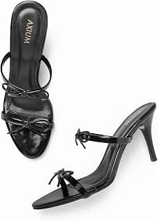 AXIUM Women's Bow Pointed Toe Stilettos, 3.5inch (BLY248)