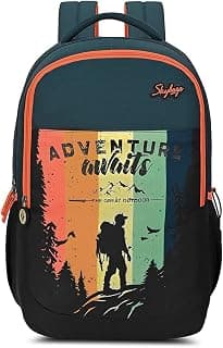 Skybags Klan 37L Casual Backpack for Boys & Girls with 3 Compartments & Adjustable Shoulder Strap | Quick Access Front Pocket | Pencil Pouch | Perfect for School & Travel - Unisex
