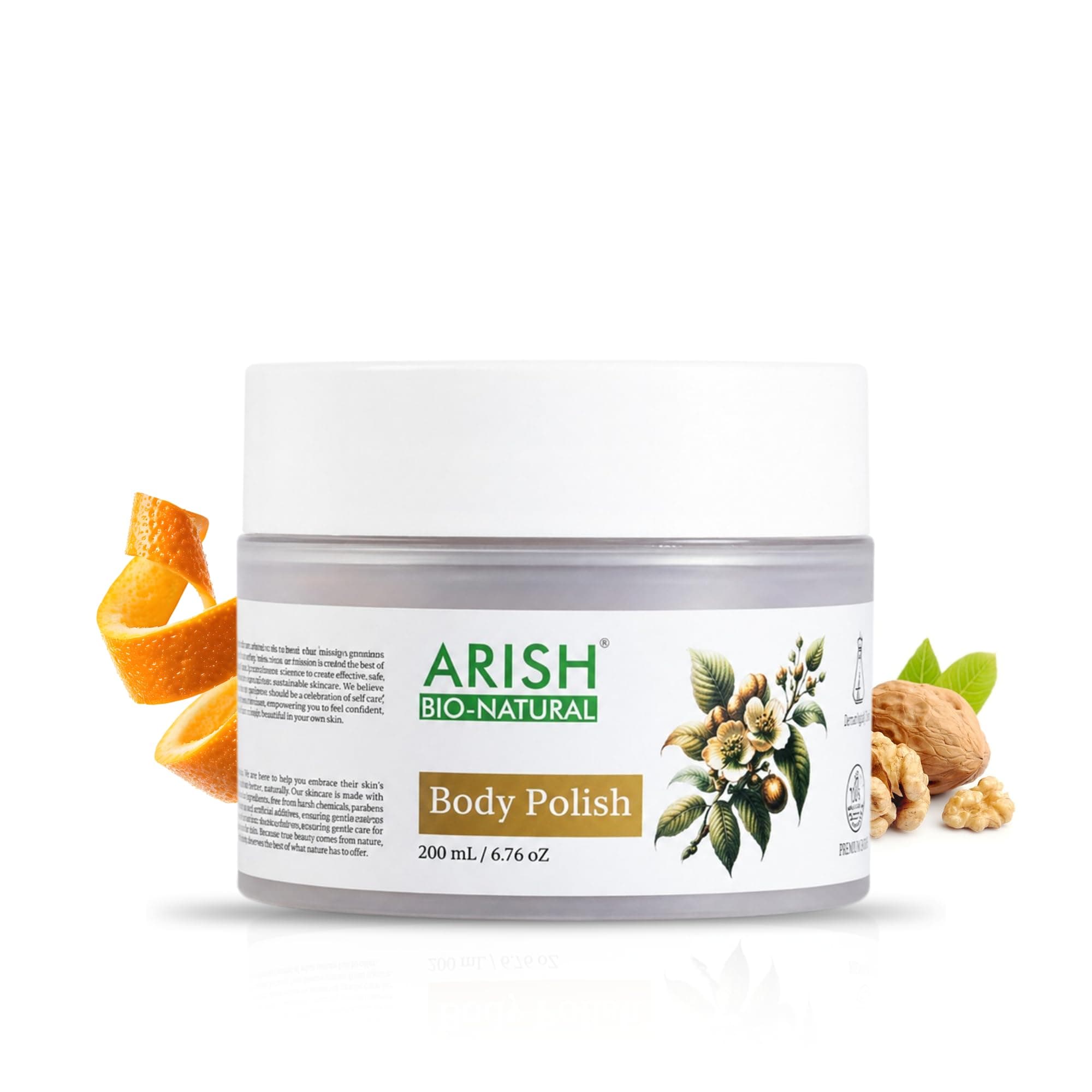 Arish Bio-Natural Body Polish, Exfoliating Revitalizing Scrub, 200 Ml | Gentle Gel Polish Removes Dead Skin Cells To Reveal Smoother | Softer Skin And Improve Skin Texture.