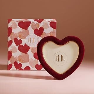 PURE HOME + LIVING Red Heart Shaped Velvet Textured Photo Frame, Elegant & Durable Tabletop Display for Photos, Stylish Decorative Accent for Home, Bedroom, Dressing Table & Gifting (Pack of 1)