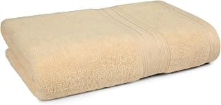 MYTRIDENT Towels for Bath Large Size | 100% Cotton Towel for Women and Men | Classic Collection, 75 cm x 150 cm, 525 GSM | Super Soft and Absorbent - Bleached Sand