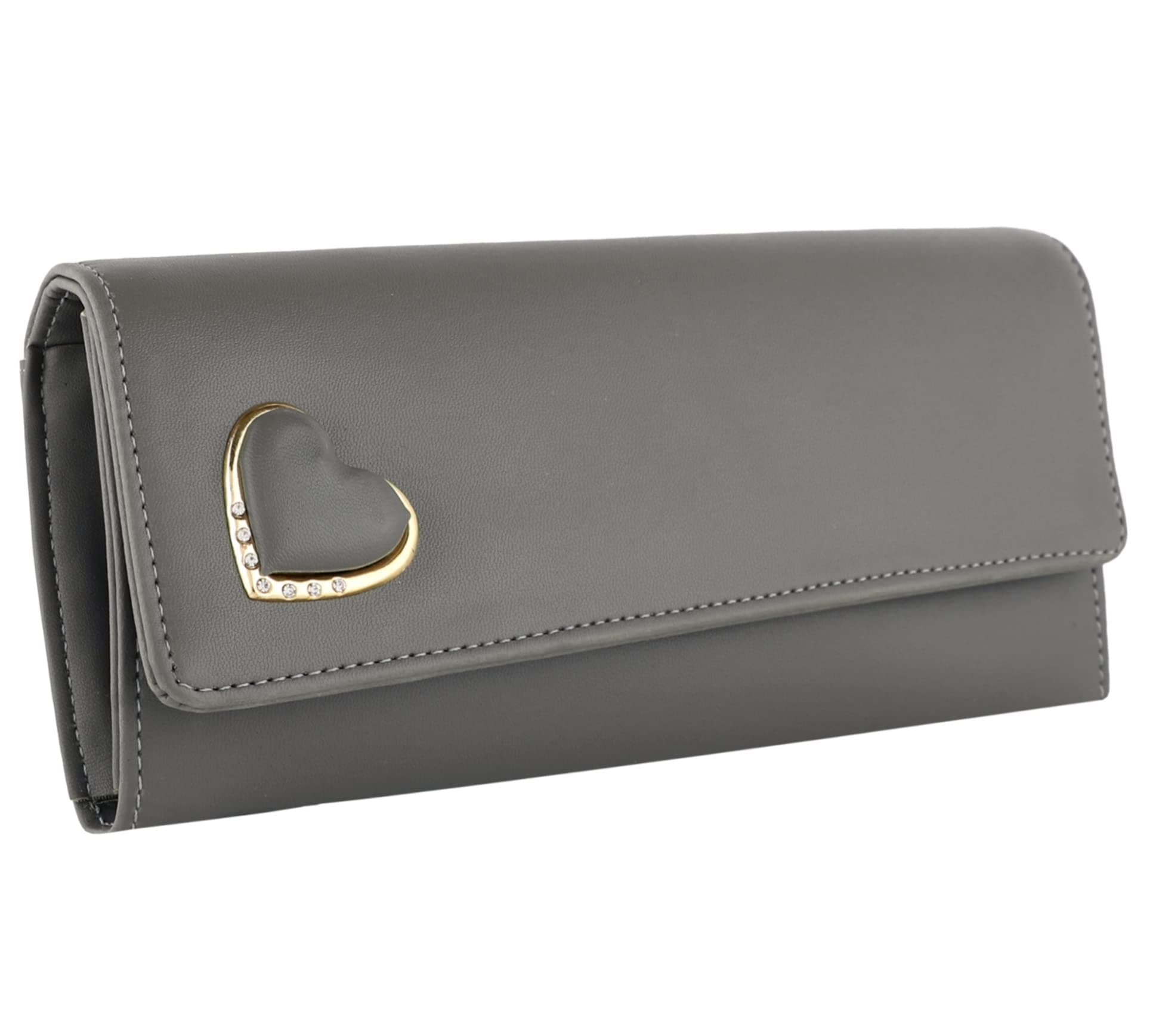 ALSU Women's Hand Wallet Purse Clutch | Phone Pocket | Coin Pocket | 4 Card Slots (Grey)