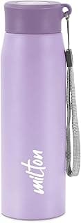 MILTON Handy 650 Stainless Steel Sipper Water Bottle 690 ml, Single Walled, ISI Certified I Leak Proof Lid, Rust Proof I For School, Office, Gym I Purple