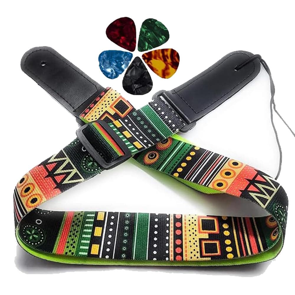 IMAGINEA Electric Guitar Strap/Belt with Leather End for Acoustic Guitar