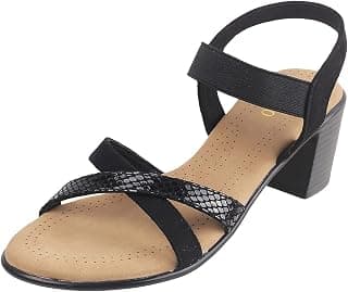 Metro Women's Faux Leather Block Heel Strappy Fashion Sandals