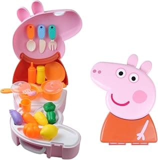 Amazon Brand - Jam & Honey- Peppa Pig CASE Kitchen Set | Toy for Kids Age 3+ Years