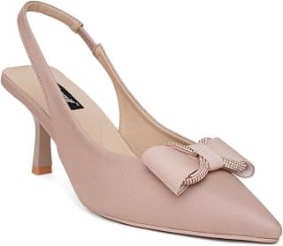 SHERRIF Women'S Nude Color Stiletto Heel Pumps (Sf-4582-Nude-40)