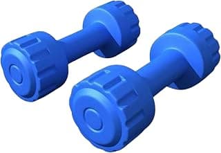 Protoner 5Kg PVC Dumbbells Set (1 Pair) Blue