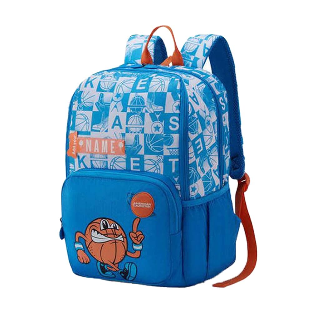American Tourister Diddle 3.0, 21 L Volume 4 Compartment School Backpack with Front Organizer and Spacious Interiors for Girls and Boys - Baller Blue