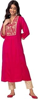 Indya Women's Georgette Regular Fit Kurta