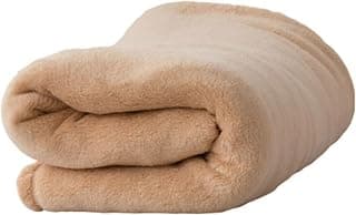 Single Bed Light Weight Polar Fleece Blanket||Warm Bedsheet for Light Winters,Summer/AC Blankets for Home- Cream (60 * 90 inches)