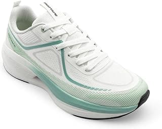 Red Tape Men's Sport Shoes White Sea Green Mesh Round Lace-Up
