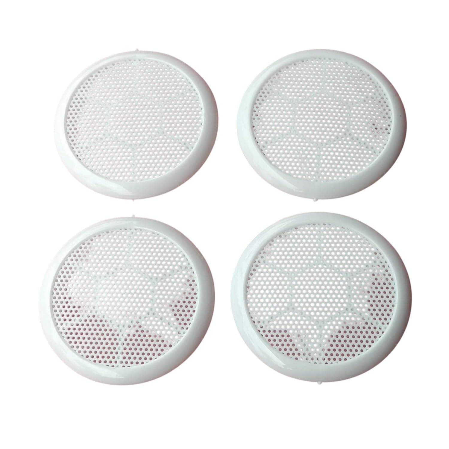 Spicado Traders Exhaust Fan/Chimney Vent Pipe/Wall Air Vent Cover And Mosquito Net Dust controller, Color - White (2.5 Inch Round, 2 Piece) Prevent To Enter Mosquitoes, Lizard, Cockroach, Rat