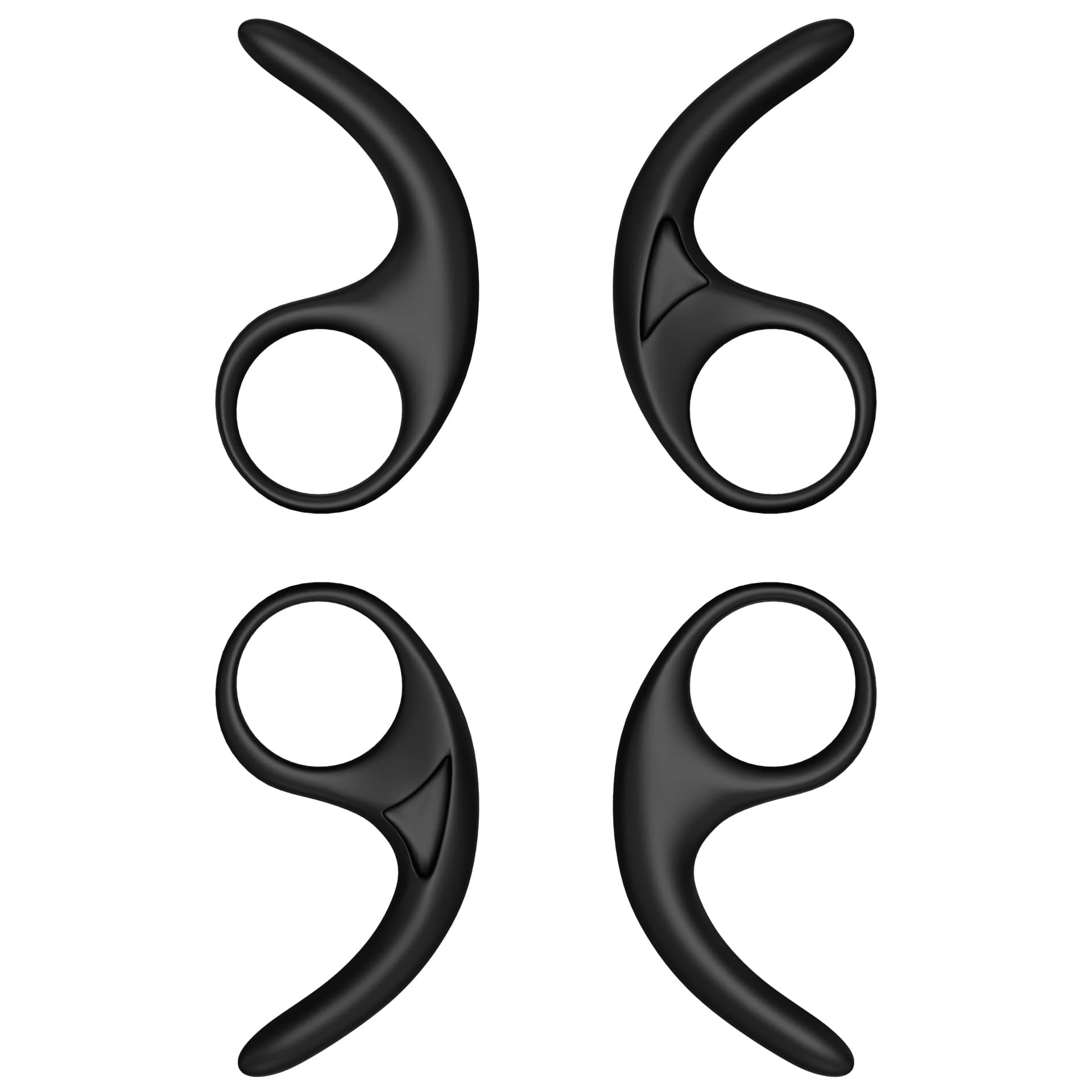 Sounce Anti-Slip Silicone Ear Buds 2-Pair 4-Pcs Silicone Earphone & Bluetooth Ear Hook Medium Size Ear Hooks Plugs for in-Ear Neckband and Earphone 9MM-13MM – [Black]