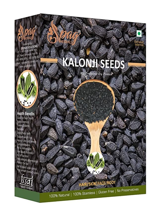 Spag Herbals kalonji nigella black cumin sativa seeds 250g for Hair and skin