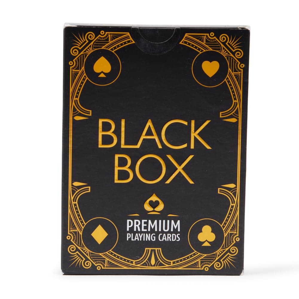 Black Box Premium Plastic Playing Cards with Case, Waterproof, Bridge Size for Kid - Multicolor, Pack of 1