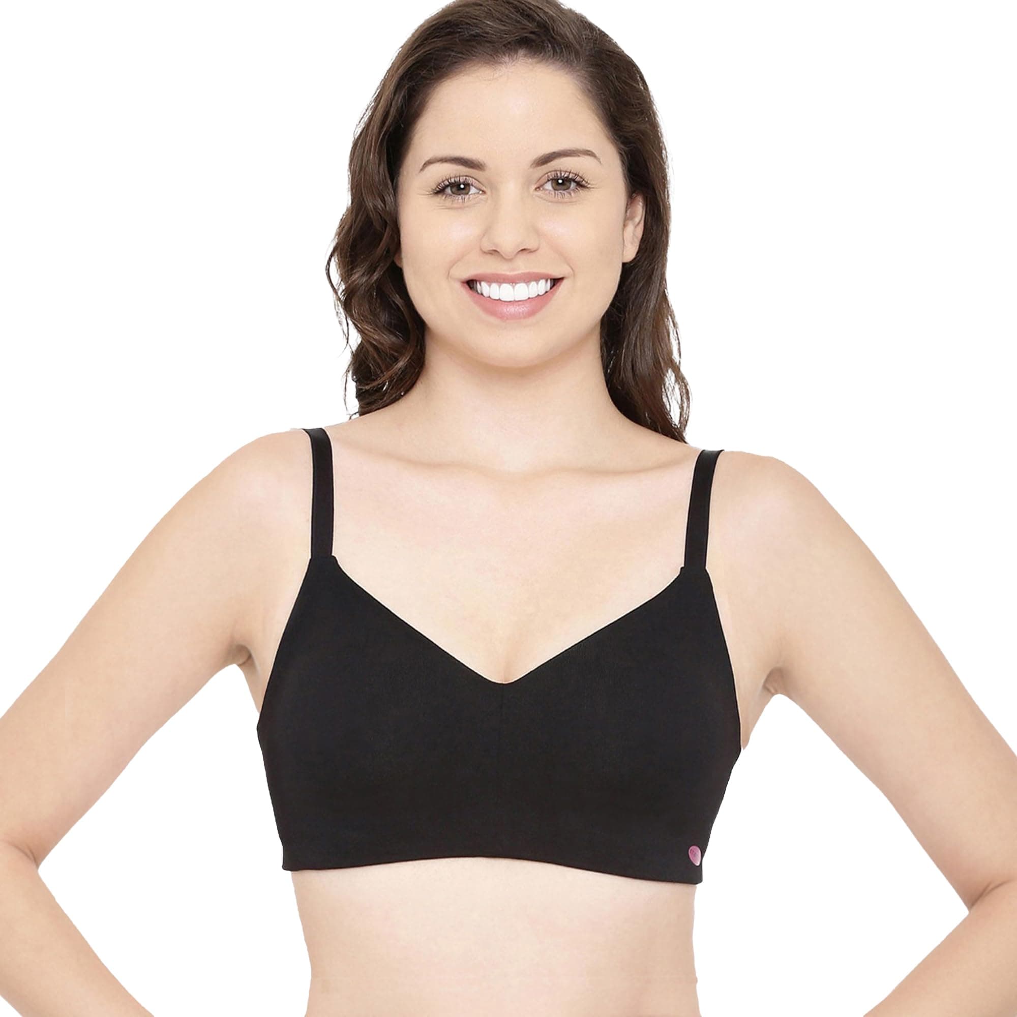 Enamor Women's Everyday Cotton T-Shirt Bra - Non-Padded, Non-Wired, Full-Coverage, Pinch-Free, Ultra-Smoothing Design