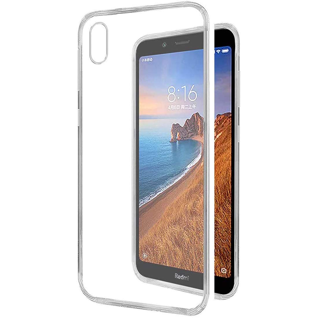 Amazon Brand - Solimo Mobile Cover for Xiaomi Redmi 7A (Soft & Flexible Back Case), Transparent