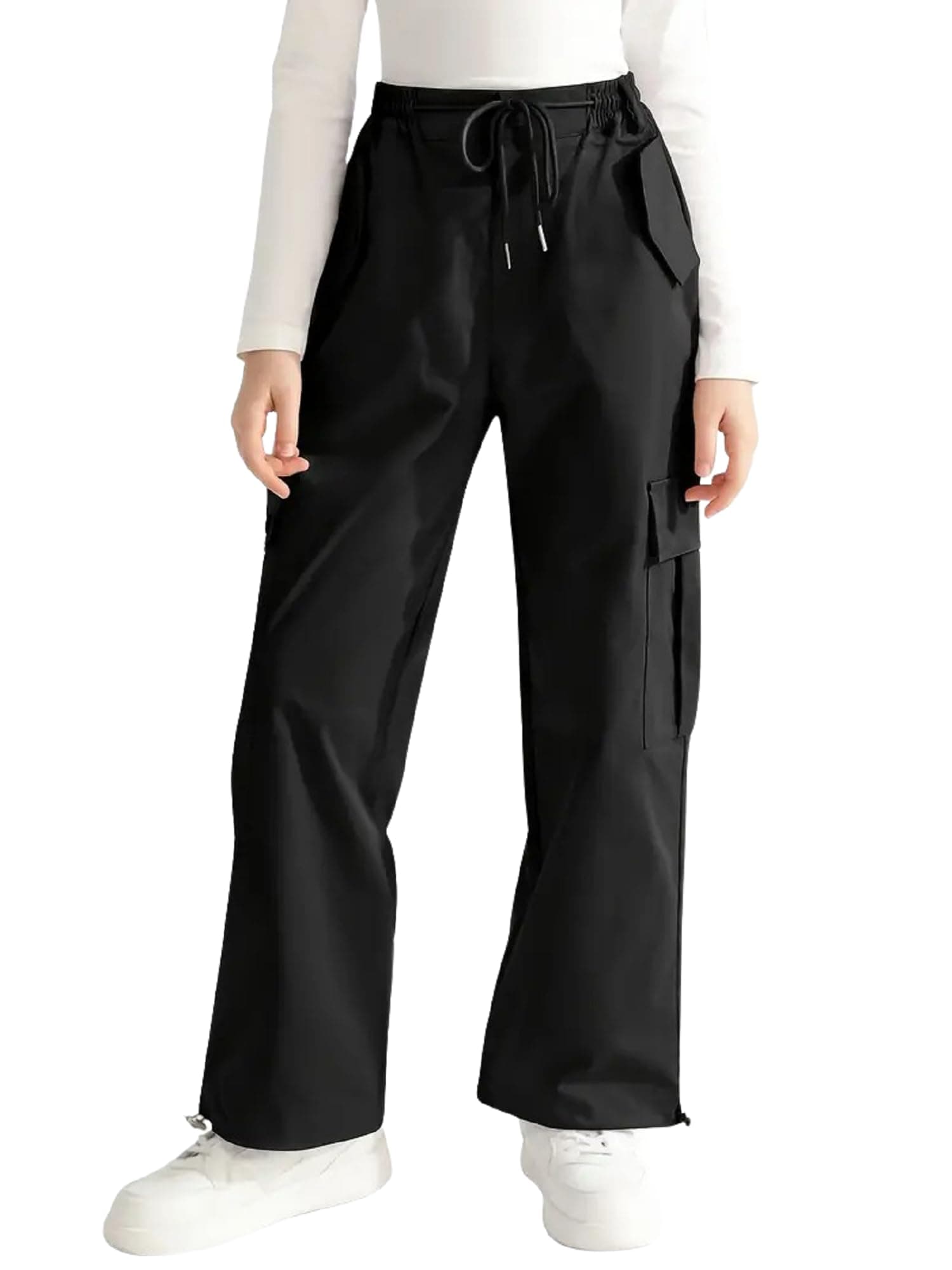 Lymio Junior's Girls Cargo | Cotton Pant for Girl | Stylish Kids Jogger | Regular Fit Casual Wear for Kids (DCP-07-10)