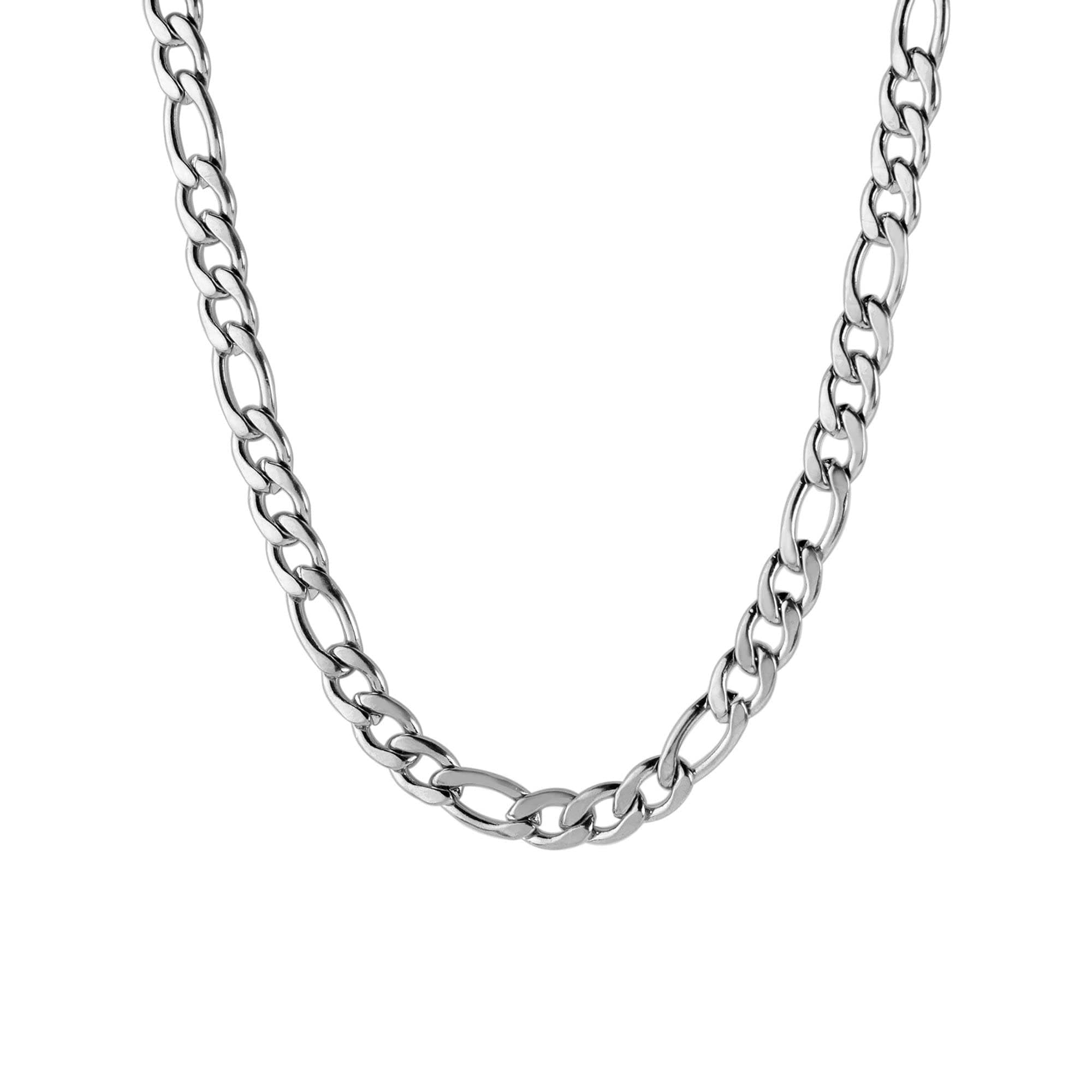 MEENAZ Fashion jewellery Stainless Steel Platinum Silver Chains Neck Chain Necklace Chain for Men Boys Boyfriend gents man women girls unisex stylish (Silver)
