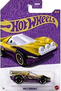 Hot Wheels Rally Speciale (Chase), 1:64 Scale Die-Cast Vehicle with Purple- & Gold-Colored Deco to Celebrate HW 57th Anniversary (Styles May Vary)