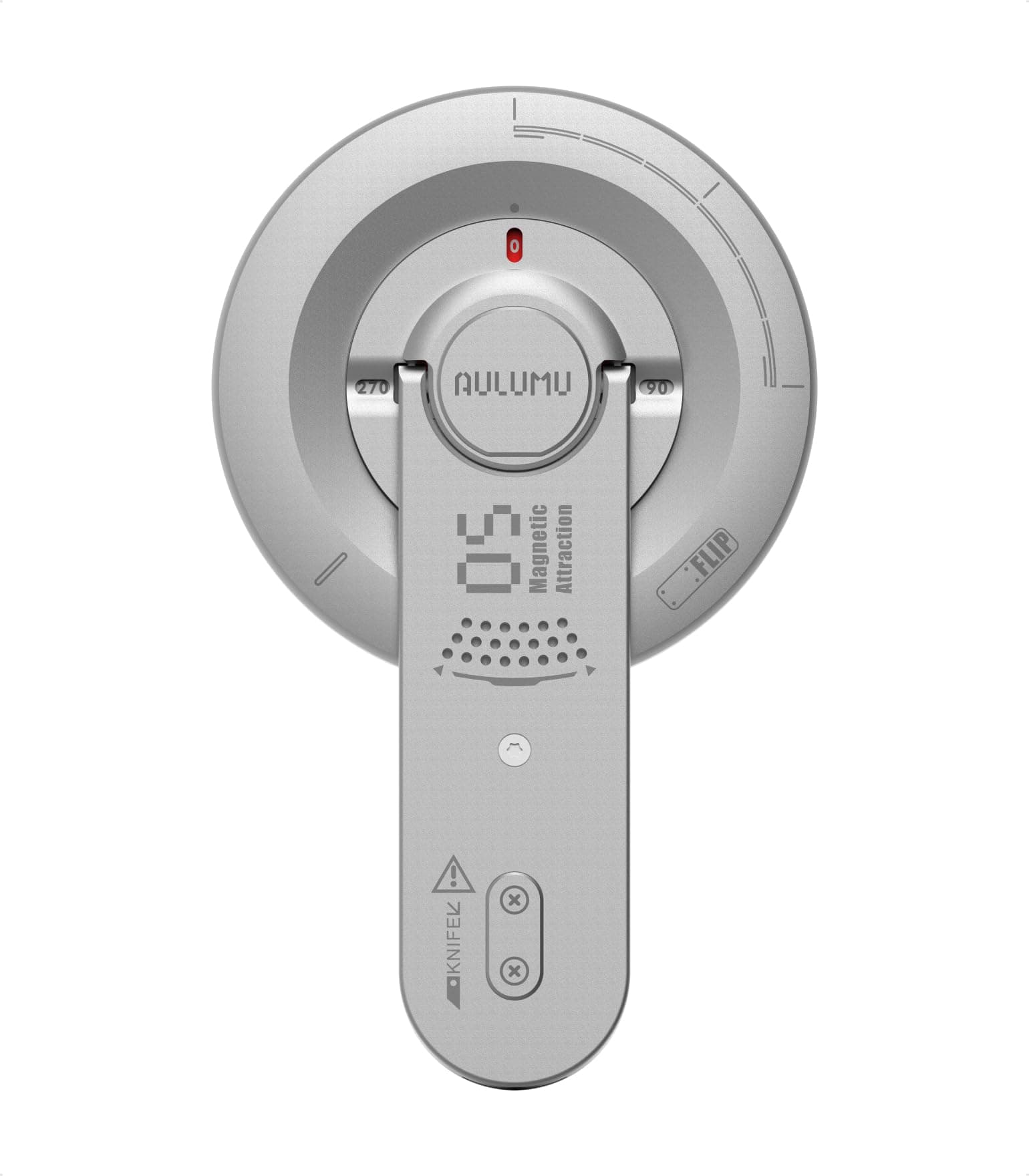 Aulumu G05 Air for MagSafe Grip Stand | Rotation Angle Adjustment |Aluminium Alloy Ultra Light & Ultra Thin | with Box Opener- Silver