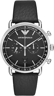Emporio Armani(エンポリオアルマーニ) Aviator Chronograph Black Dial Men's Watch AR11143