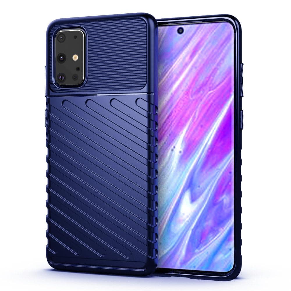 Amazon Brand - Solimo Shockproof Mobile Cover Compatible with Samsung Galaxy S20 Plus 4G (360 Degree Protection | Protective Design | Anti-Scratch Tough Slim TPU Case), Blue
