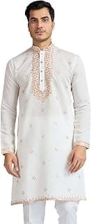 Kalaanj Men's Embroidered Silk Kurta || Only Kurta (02-MK)