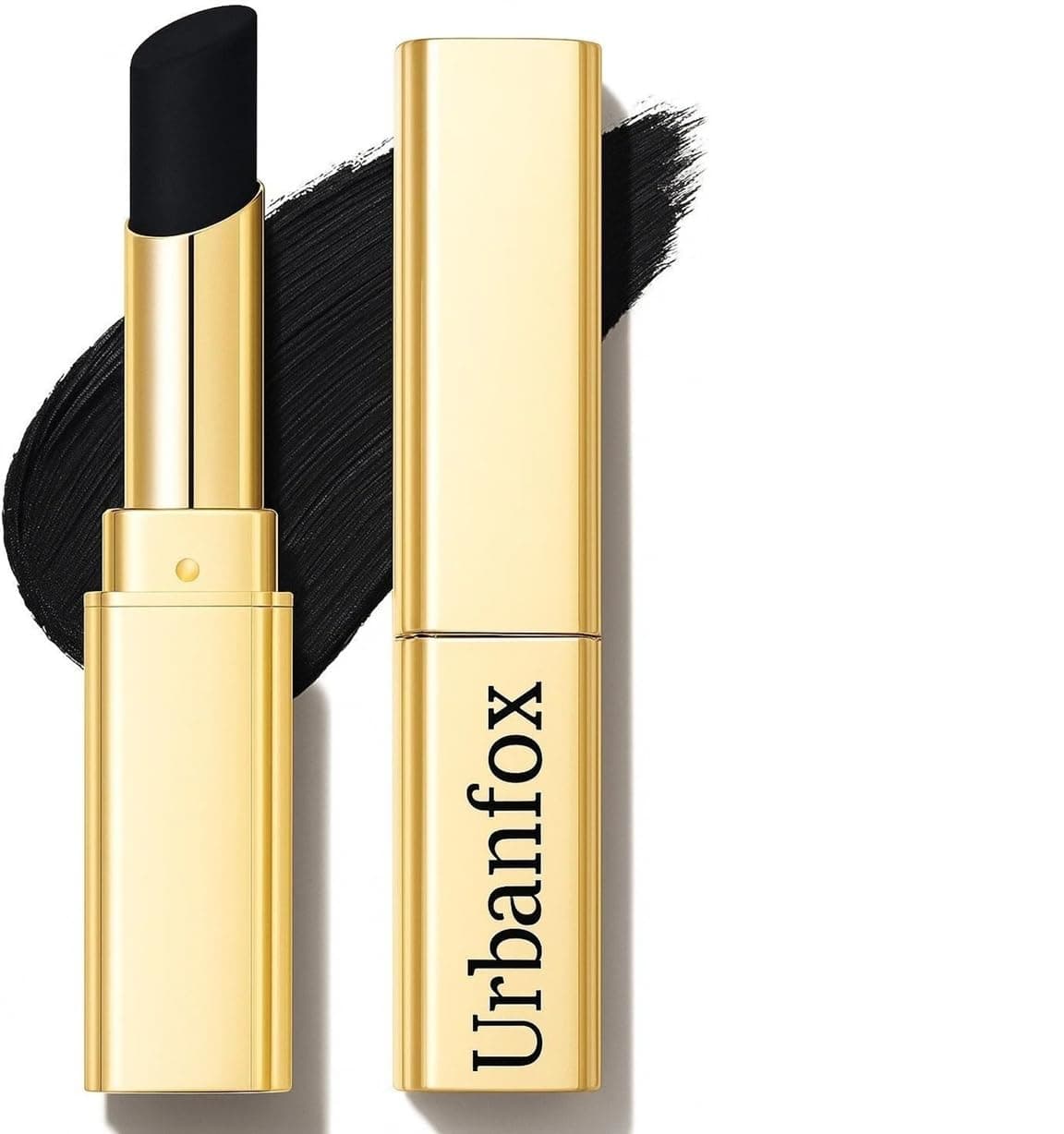 Urbanfox Black Matte Lipstick with Vitamin E and Rosehip Oil, Waterproof, Long Lasting, Paraben Free, Cruelty Free