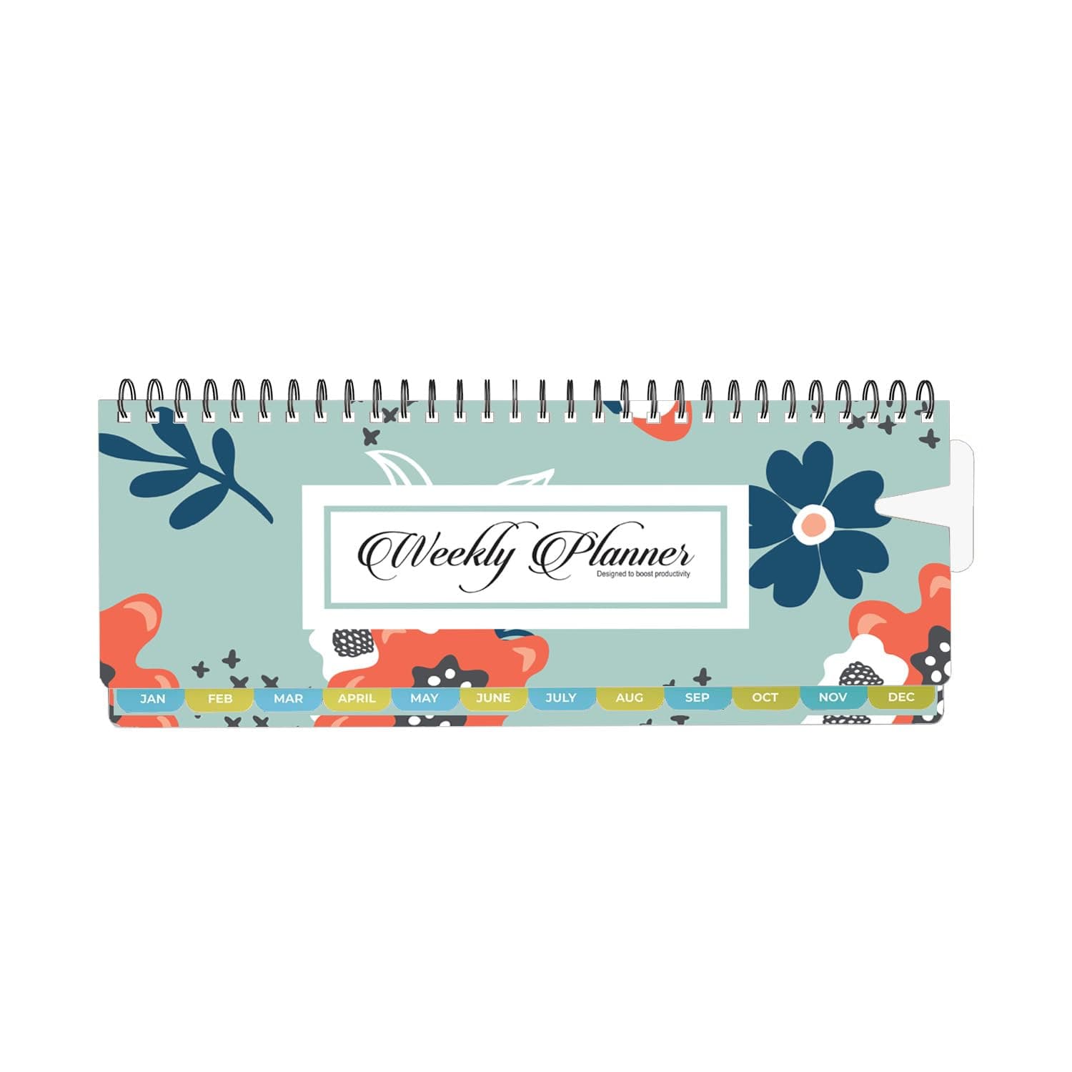 amazon basics Weekly Success Planner | Hard Back Cover | 53 Weeks | Undated | Re-Attachable Monthly Calendars | Weekly Appointment Book | Ideal For Home, School, And Office, Multicolor