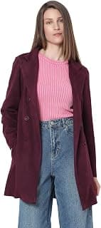 VERO MODA Women's Polyster Knee Length A-Line Coat