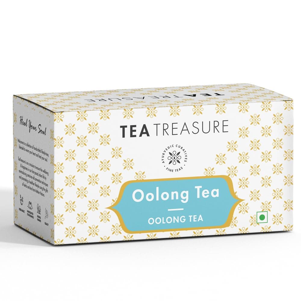 Tea Treasure Darjeeling Oolong Whole Leaf | Supports Metabolism, Obesity, High Blood Sugar & Cognitive Decline |Antioxidant Rich Infusion | Smooth Floral Taste -50 Tea Bag