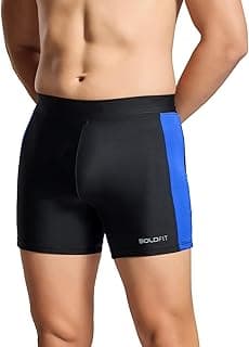 Boldfit Boldfit Swimming Shorts for Men Black Costume for Trunk, Boys Easy Adjustable Swim Suit Breathable, Quick Drying Shorts, Running Sports