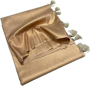 Womens Latest New Kanjivaram Kubera Pattu Pure Soft Silk Zari Woven Saree with Blouse | Saree For Women