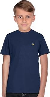 Allen Solly Boys’ Crew Neck T‑Shirt | Solid Design with Signature Logo | Everyday Comfort Wear