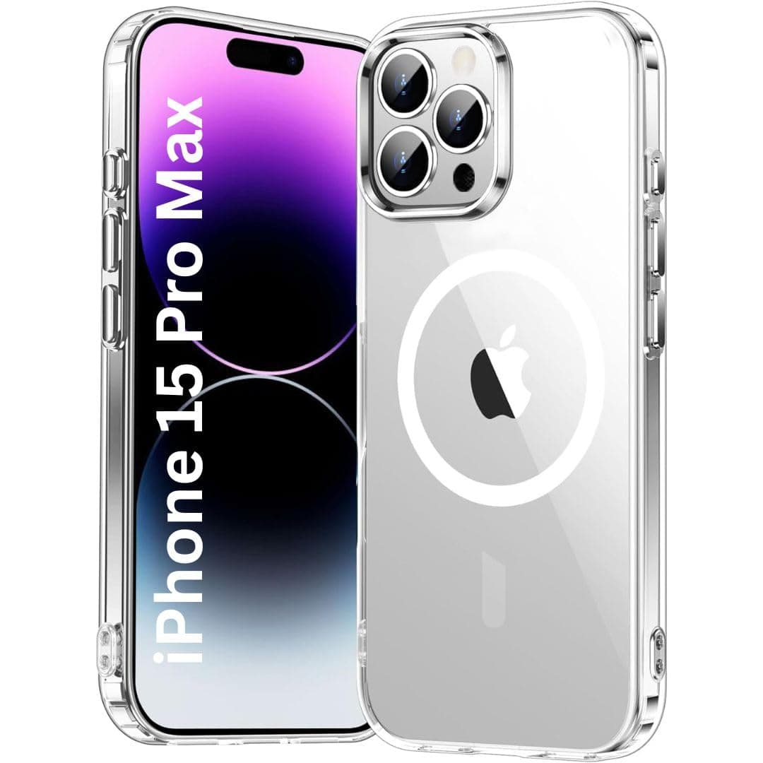 ShieldTech® Back Case Cover for Apple iPhone 15 Pro Max | Mag-Safe Compatible | Transparent Mobile Phone Case Cover for i Phone 15 ProMax | i Phone 15Pro Max TPU Transparent Back Cover Case