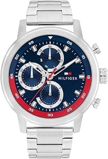 Tommy Hilfiger Rocky Quartz Analog with Blue Dial Silver Stainless Steel Strap Watch for Men - TH1792179