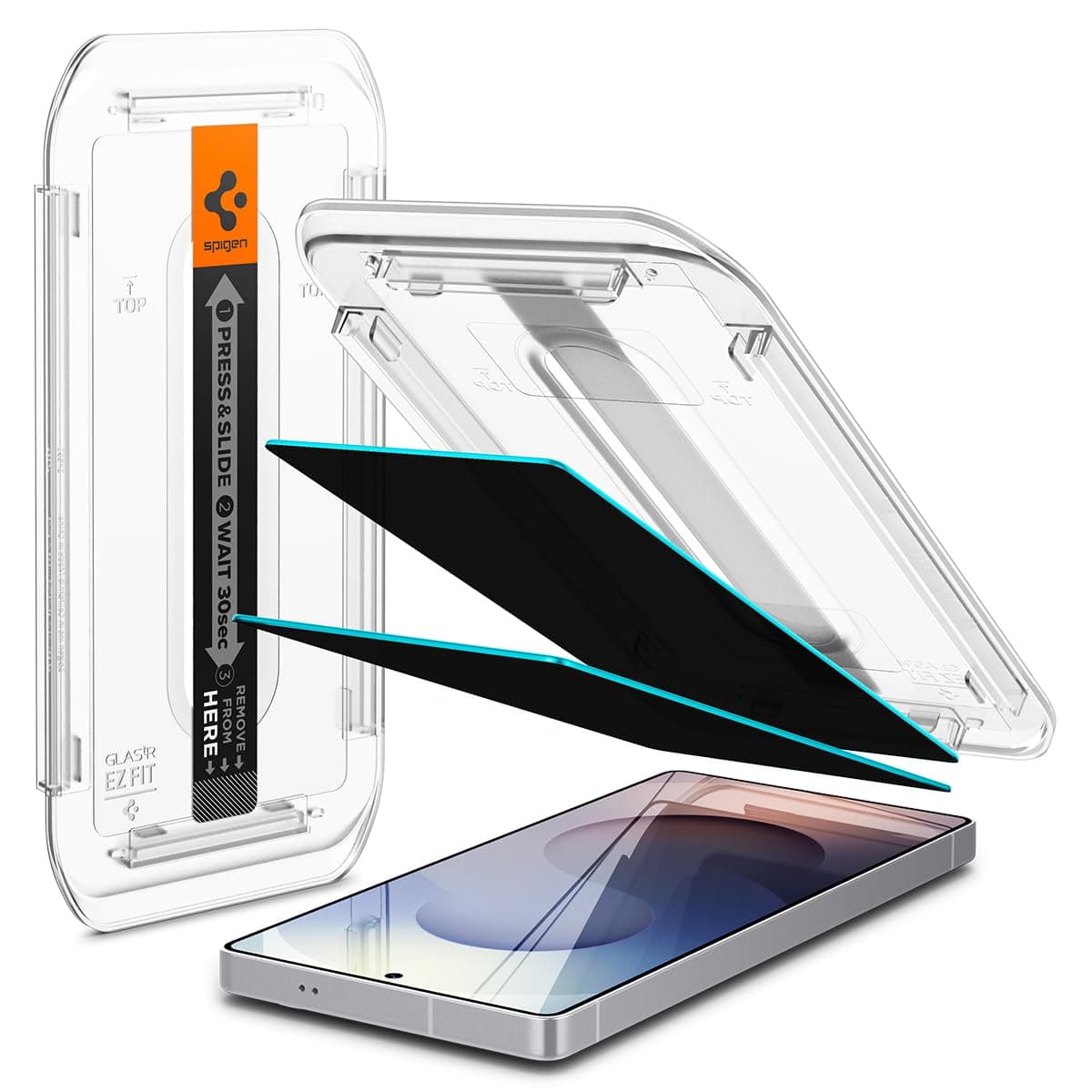 Spigen EZ Fit Tempered Glass Privacy Screen Protector Guard For Samsung Galaxy S25 Ultra - 2 Pack