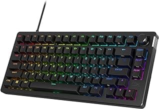 HyperX Alloy Rise – Hot-Swappable Mechanical Gaming Keyboard, PC, Ambient Light Sensor, Gasket Mounted, HyperX Linear Switches