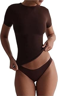 SIGHTBOMB Seamless Ultra Soft Round Neck 'Double Layer' Short Sleeve Medium Compression Active WEAR/Casual WEAR Front Support Afford LUX Cuddle TEE