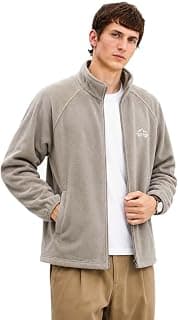 Lymio Men's Fleece Jacket | Lightweight Winter Wear | Full Sleeve Regular Fit | High Neck Zip-Up | Solid Jacket for Men(1-J-12-14)