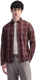 Flying Machine Men's Slim Fit Shirt | Checked | Long Sleeves | Shirt for Man